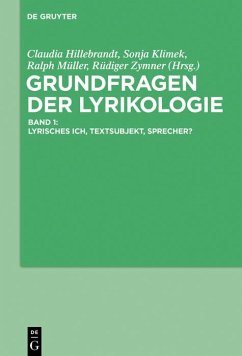 Cover Grundfragen der Lyrikologie 1 (eBook, PDF)
