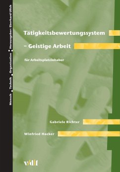 Tätigkeitsbewertungssystem - Geistige Arbeit (eBook, PDF) - Hacker, Winfred; Richter, Gabriele