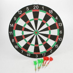 Cover Dartspiel, doppelseitig, mit 6 Stück Darts