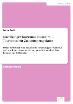 Cover Nachhaltiger Tourismus in Südtirol - Tourismus mit Zukunftsperspektive (eBook, PDF)