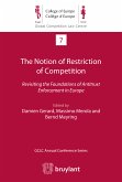 The Notion of Restriction of Competition (eBook, ePUB)
