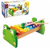 Bino 86591 - Frogy Xylophon Frosch, Holz-Metall, Glockenspiel, bunt,