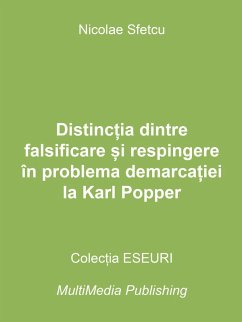 Cover Distinc¿ia dintre falsificare ¿i respingere în problema demarca¿iei la Karl Popper (eBook, ePUB)