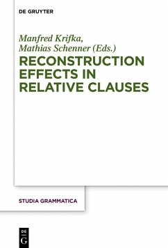 Reconstruction Effects in Relative Clauses (eBook, ePUB)