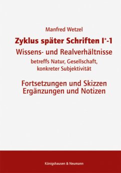 Zyklus später Schriften I+-1 - Wetzel, Manfred