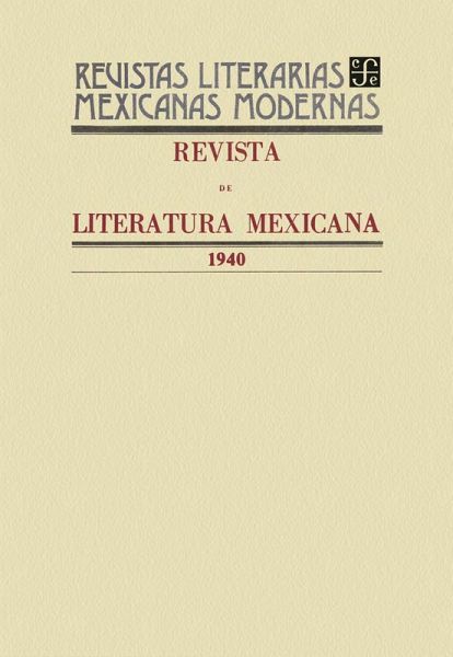 Revista de literatura mexicana, 1940 (eBook, PDF)