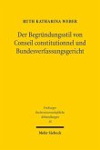 Der Begründungsstil von Conseil constitutionnel und Bundesverfassungsgericht