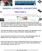 Risking, Gambling And Betting Theatrics (eBook, ePUB)