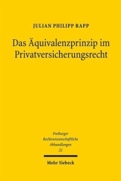 Das Äquivalenzprinzip im Privatversicherungsrecht - Rapp, Julian Philipp