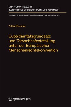 Subsidiaritätsgrundsatz und Tatsachenfeststellung unter der Europäischen Menschenrechtskonvention - Brunner, Arthur