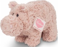 Teddy Hermann 93884 - Nilpferd Mr. Muffin, 23 cm, Plüschtier, rosa