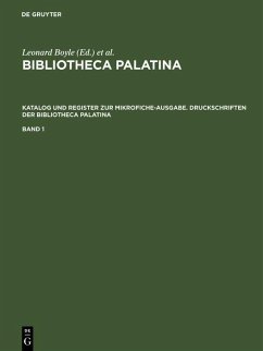 Cover Katalog und Register zur Mikrofiche-Ausgabe. Druckschriften der Bibliotheca Palatina (eBook, PDF)