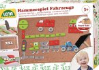 LENA® 65826 - Hammerspiel Fahrzeuge, Nagelspiel mit 64 farbigen Teilen