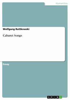 Cover Cabaret Songs (eBook, ePUB)
