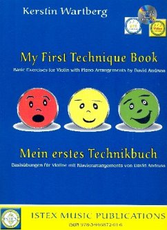 Cover Mein erstes Technikbuch (+MP3-CD +Download) für Violine (z.T. mit Klavier) (en/dt) (Klavierbegleitung als Download im PDF-Format)