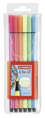 Premium-Filzstift - STABILO Pen 68 - 6er Pack - 6 Neonfarben