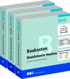 BKI Baukosten Gebäude, Positionen und Bauelemente Neubau 2019, 3 Bde.