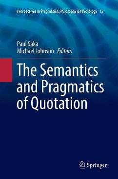 Cover The Semantics and Pragmatics of Quotation