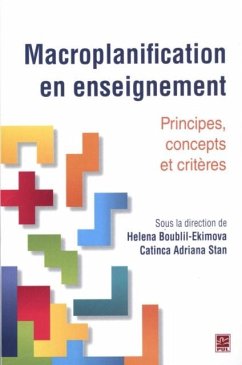 Macroplanification en enseignement : Principes, concepts et criteres (eBook, PDF)