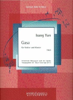 Cover Gasa für Violine und Klavier Neuausgabe 2016