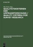 Qualitätskriterien der Umfrageforschung / Quality Criteria for Survey Research (eBook, PDF)