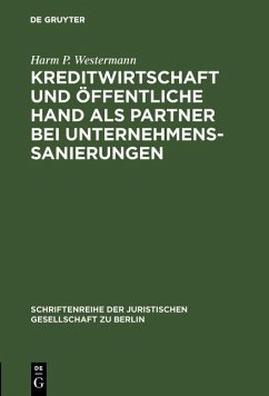 Cover Kreditwirtschaft und öffentliche Hand als Partner bei Unternehmenssanierungen (eBook, PDF)