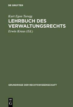 Lehrbuch des Verwaltungsrechts (eBook, PDF) - Turegg, Kurt Egon
