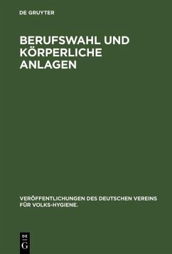 Cover Berufswahl und körperliche Anlagen (eBook, PDF)