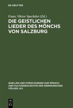 Cover Die geistlichen Lieder des Mönchs von Salzburg (eBook, PDF)