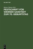 Festschrift für Werner Sarstedt zum 70. Geburtstag (eBook, PDF)