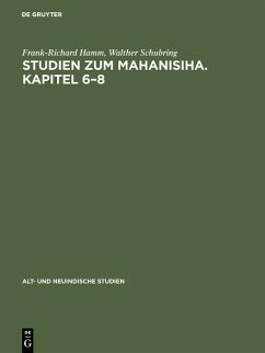 Studien zum Mahanisiha. Kapitel 6-8 (eBook, PDF) - Hamm, Frank-Richard; Schubring, Walther