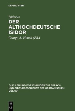 Cover Der althochdeutsche Isidor (eBook, PDF)