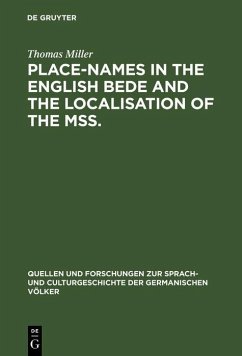 Place-names in the English Bede and the localisation of the mss. (eBook, PDF) - Miller, Thomas