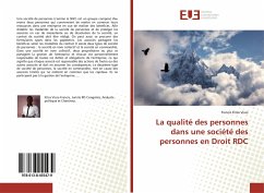 La qualité des personnes dans une société des personnes en Droit RDC - Kitsa Visso, Francis