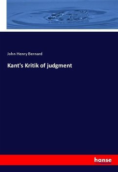 Kant's Kritik of judgment