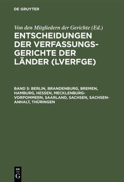 Cover Berlin, Brandenburg, Bremen, Hamburg, Hessen, Mecklenburg-Vorpommern, Saarland, Sachsen, Sachsen-Anhalt, Thüringen (eBook, PDF)