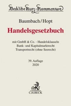 Handelsgesetzbuch, Kommentar - Hopt, Klaus J.;Baumbach, Adolf