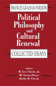 Cover Political Philosophy and Cultural Renewal (eBook, PDF)