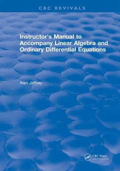 Cover Instructors Manual to Accompany Linear Algebra and Ordinary Differential Equations (eBook, PDF)