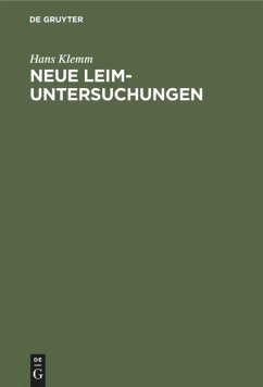 Cover Neue Leim-Untersuchungen