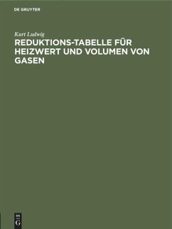 Reduktions-Tabelle für Heizwert und Volumen von Gasen - Ludwig, Kurt