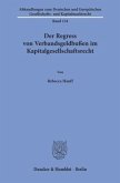 Der Regress von Verbandsgeldbußen im Kapitalgesellschaftsrecht.