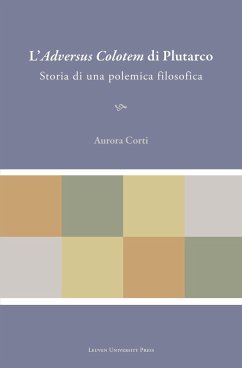 Cover L'Adversus Colotem di Plutarco (eBook, PDF)