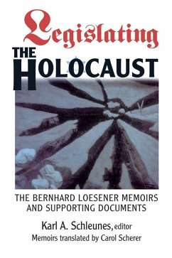 Legislating The Holocaust (eBook, ePUB) - Schleunes, Karl