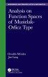 Analysis on Function Spaces of... - Bild 1