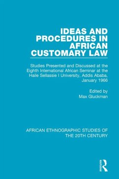 Ideas and Procedures in African Customary Law (eBook, PDF)