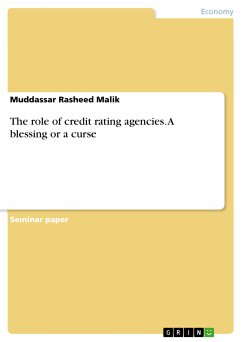 The role of credit rating agencies. A blessing or a curse (eBook, PDF) - Malik, Muddassar Rasheed