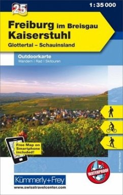 Kümmerly+Frey Outdoorkarte Freiburg im Breisgau - Kaiserstuhl, Glottertal, Schauinsland