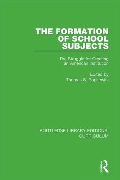 Cover The Formation of School Subjects (eBook, PDF)
