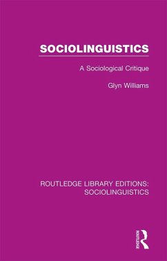 Sociolinguistics (eBook, PDF) - Williams, Glyn